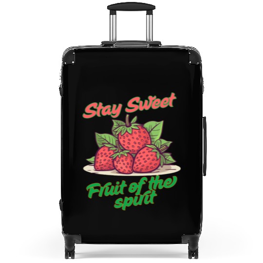Stay sweet fruit of the spirit, vintage fruit Suitcases