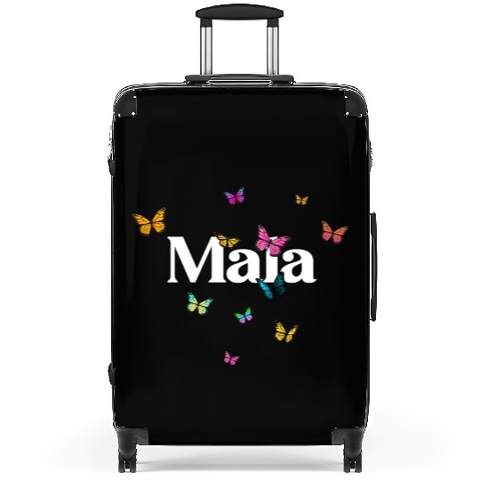 MALA - beautiful girl name with cute butterflies Suitcases