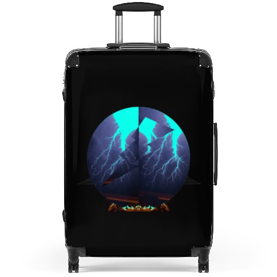 Royal Blue Lightning Suitcases