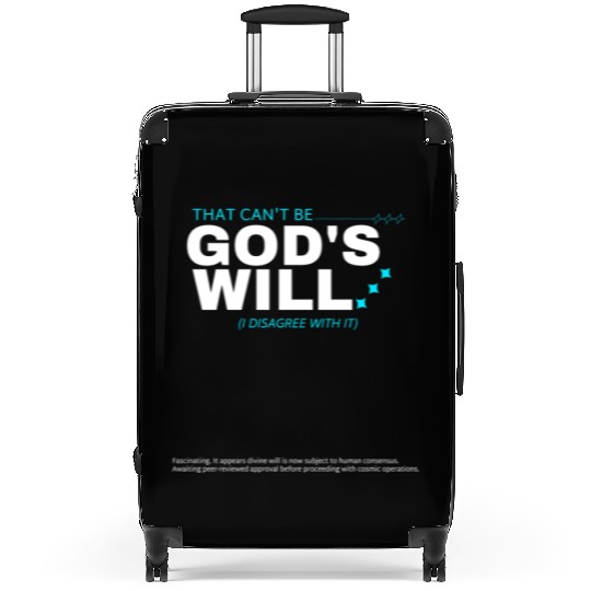 Y2K Sarcastic Religious Meme Quote Suitcases
