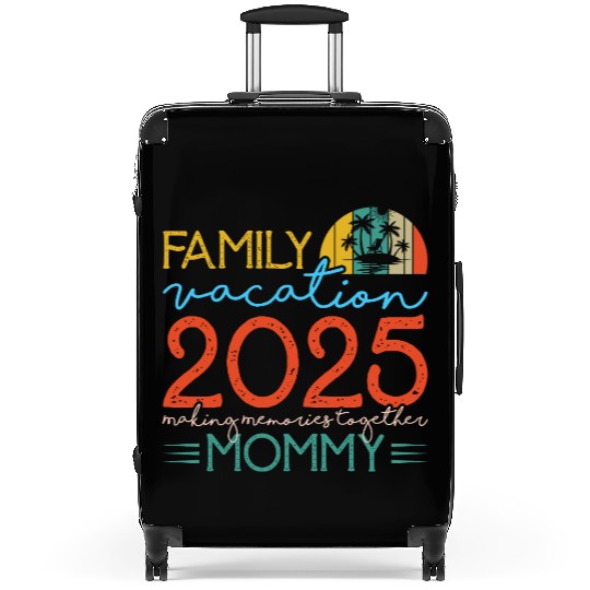 Family Vacation 2025 Tropical Sunset Design Suitcases
