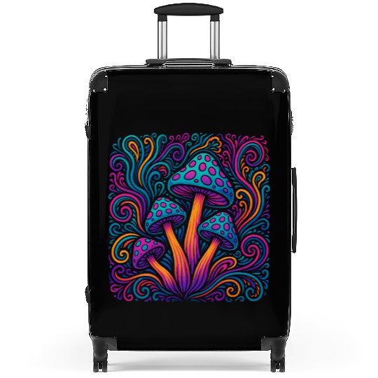 Psychedelic Mushroom Dream Suitcases