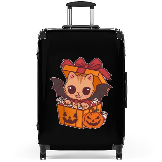 Halloween Cat with Potion Gift Box Suitcases