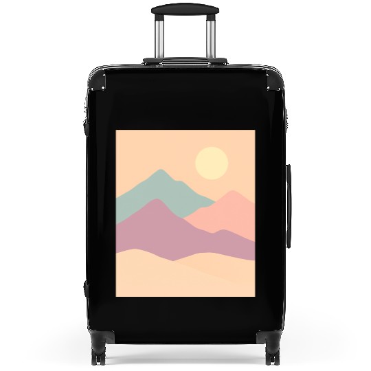 Pastel Mountain Serenity Suitcases