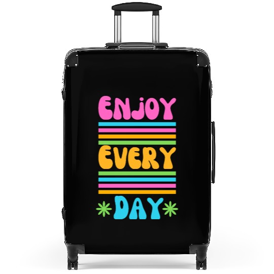 Colorful Retro Happiness Design Suitcases
