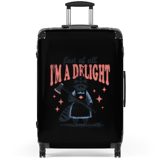 First of All Im Delight Raccoon Nurse Suitcases
