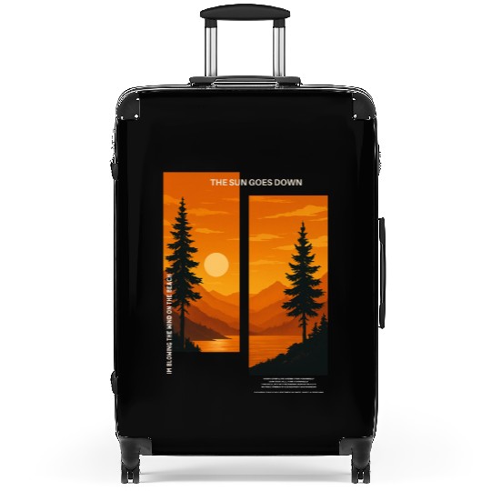 Sunset Landscape Silhouette Design Suitcases