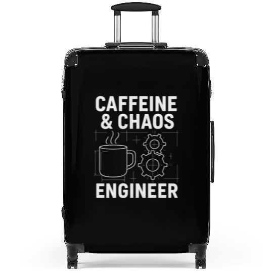 Caffeine & Chaos Engineer - Funny Coffee Tech Gift Suitcases