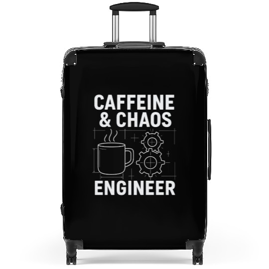 Caffeine & Chaos Engineer - Funny Coffee Tech Gift Suitcases