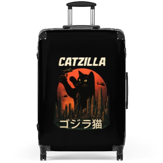 Vintage Catzilla: Funny Cat Monster Suitcases