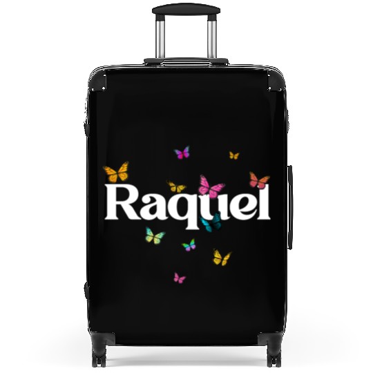 RAQUEL - beautiful girl name with cute butterflies Suitcases
