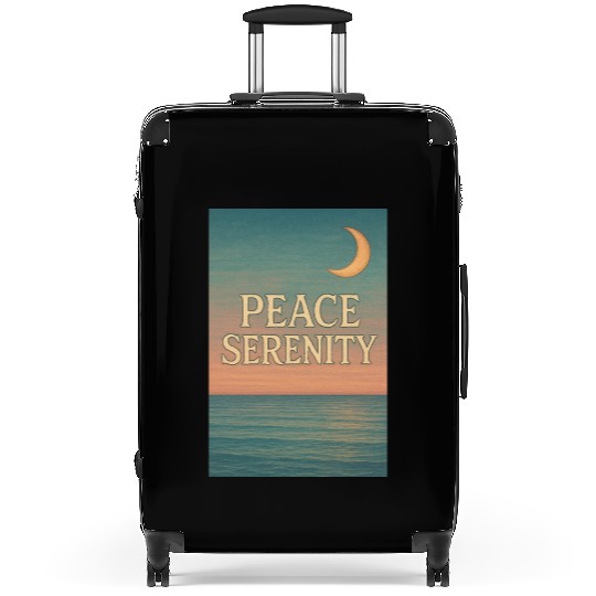 Peace Serenity Vintage Ocean Aesthetic Art Suitcases