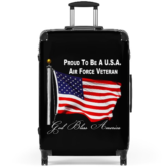 Proud To Be A US Air Force Veteran Suitcases