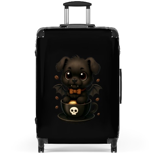 Cute Bat Puppy Coffee Mug Design Suitcases