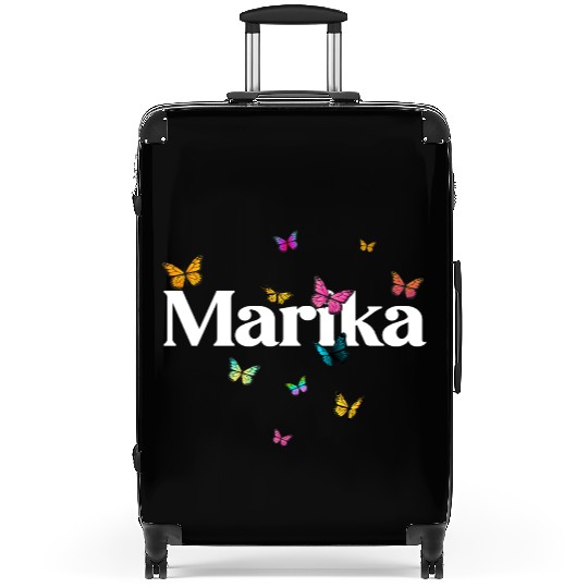 MARIKA - beautiful girl name with cute butterflies Suitcases