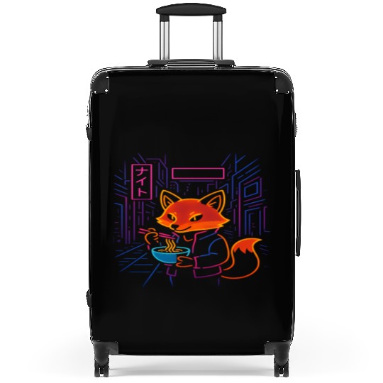 Neon Fox Nightlife Streetwear Suitcases