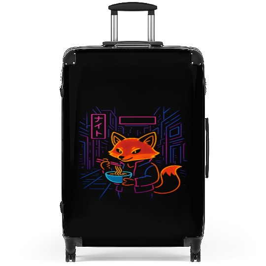 Neon Fox Nightlife Streetwear Suitcases