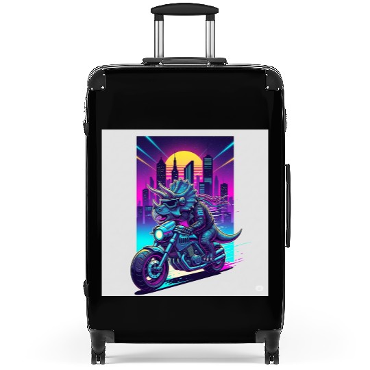 Futuristic Rhinoceros Cyber Ride Suitcases