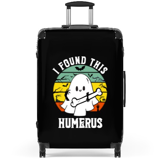 Funny Ghost Pun I Found This Humerus Halloween Suitcases