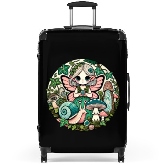 Enchanted Forest Fairy Illustration Suitcases