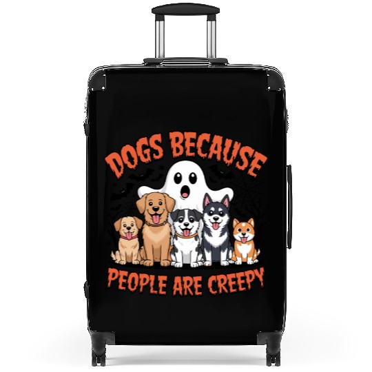 Dogs Because People are Creepy Halloween Suitcases