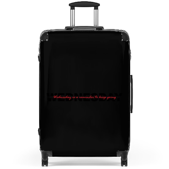Wednesday Typography - Black Version Suitcases