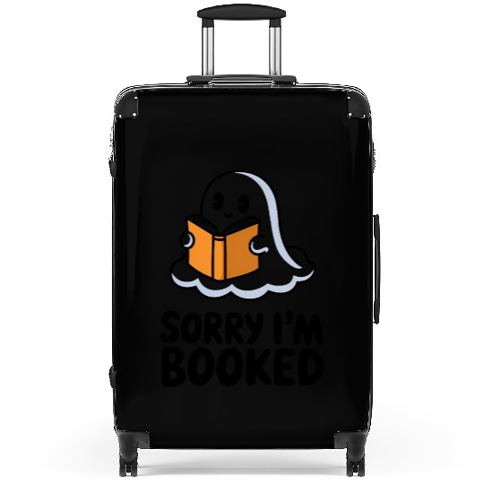 Cute Halloween Ghost | Book Lovers | I'm booked! Suitcases