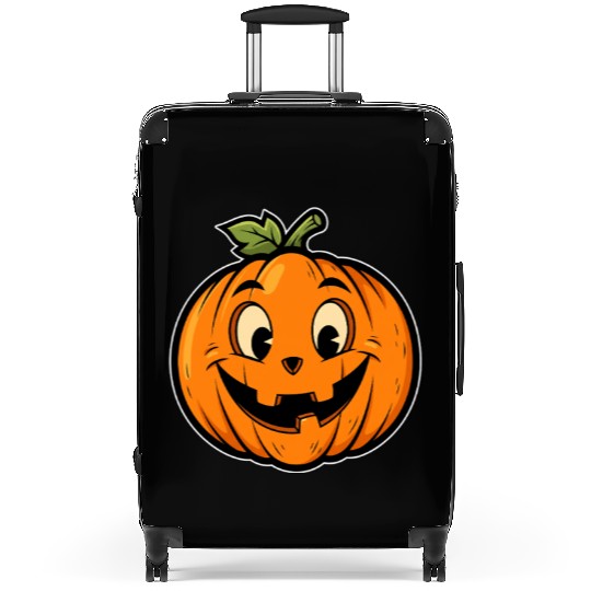Playful Jack-o'-Lantern Cartoon Design Suitcases