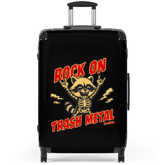 Rock On Trash Metal Raccoon Skeleton Jumpsuit Suitcases
