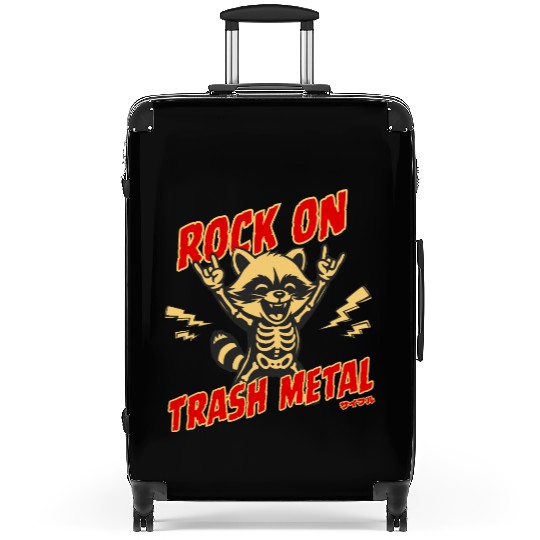 Rock On Trash Metal Raccoon Skeleton Jumpsuit Suitcases