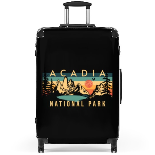 Mountain Sunset at Acadia National Park Suitcases