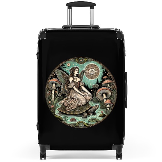 Enchanted Forest Fairy on Turtle Suitcases