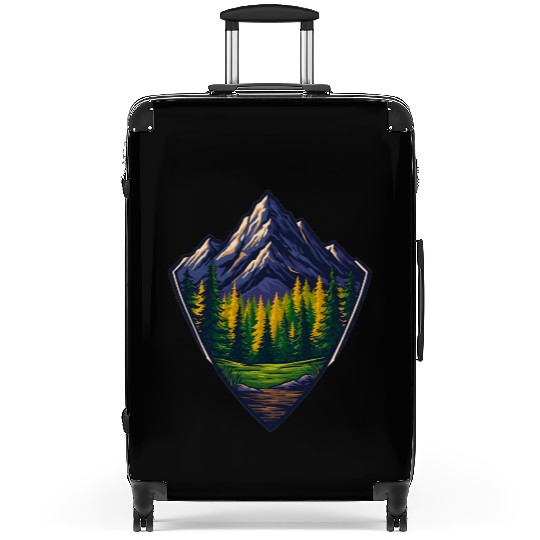Mountain Wilderness Nature Shield Suitcases