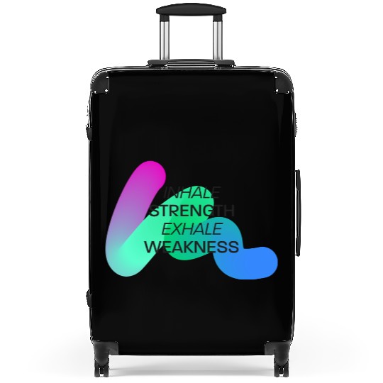 Inspirational Breath Motivation Design Suitcases