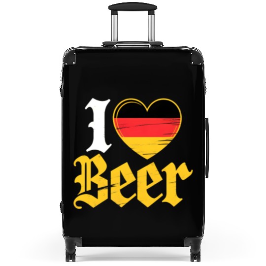 I Love Beer German Bier Funny Germany Flag Suitcases