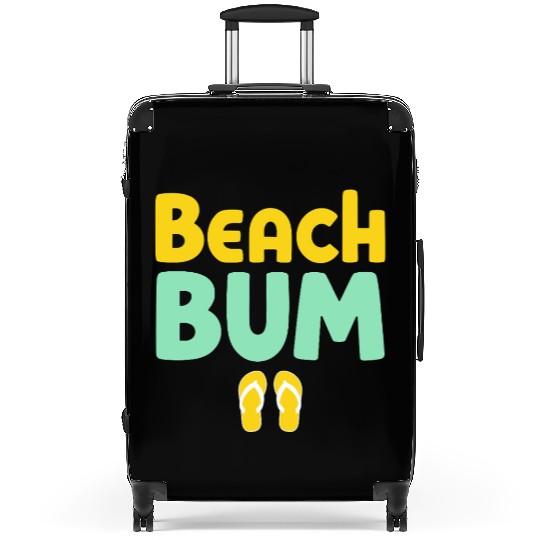Beach B Typography with Flip Flops Suitcases