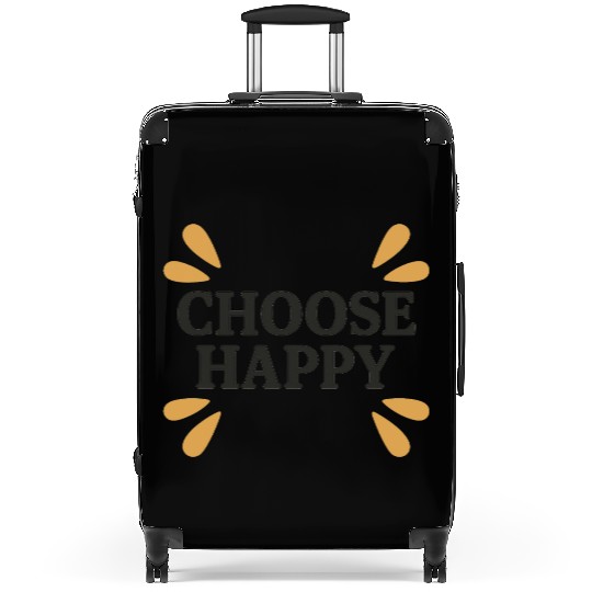 Vibrant Motivational Graphic Suitcases Design