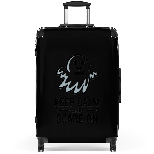 Keep Calm and Scare On Suitcases