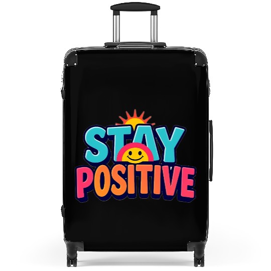 Vibrant Stay Positive Sun Design Suitcases