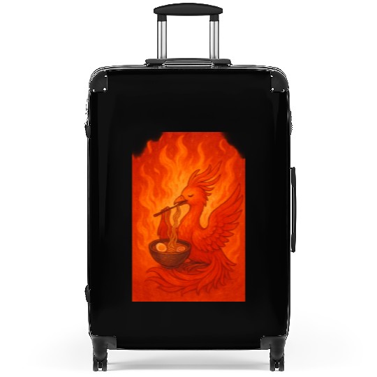 Fiery Phoenix with Ramen Bowl Suitcases