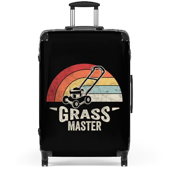 Grass Master Lawn Mowing Lawn Mower  Funny Retro Suitcases