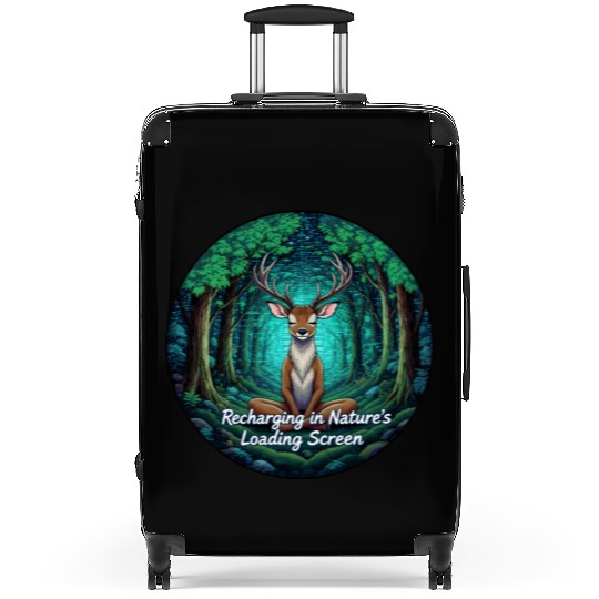 Enchanted Forest Deer Meditation Design Suitcases