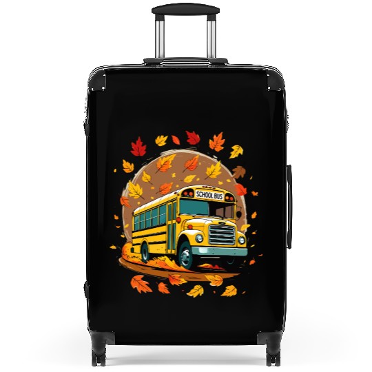back-to-school -Autumn School Bus Adventure  Suitcases