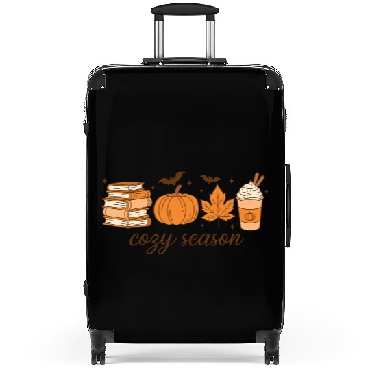 Cozy Season Pumpkin Latte Halloween Books & Leaves Suitcases
