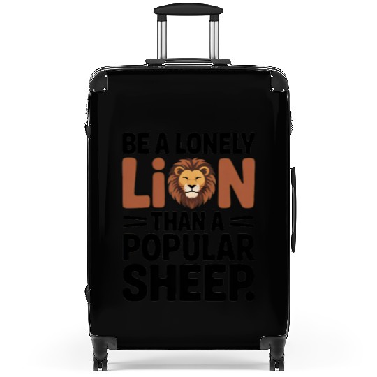 Lion and Loneliness Inspirational Suitcases