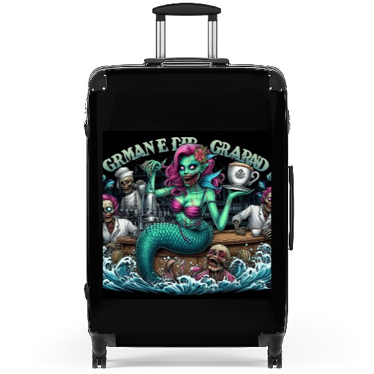Mermaid Bar Scene with Zombies Suitcases