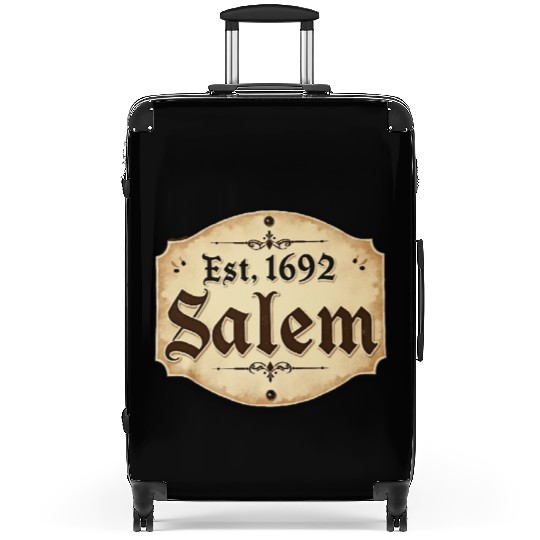 Vintage Salem Establishment Logo Design Suitcases