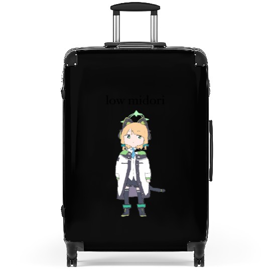 Anime Cat-Girl Character Illustration Suitcases