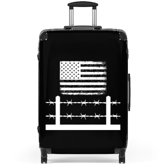 Barbed wire America Suitcases