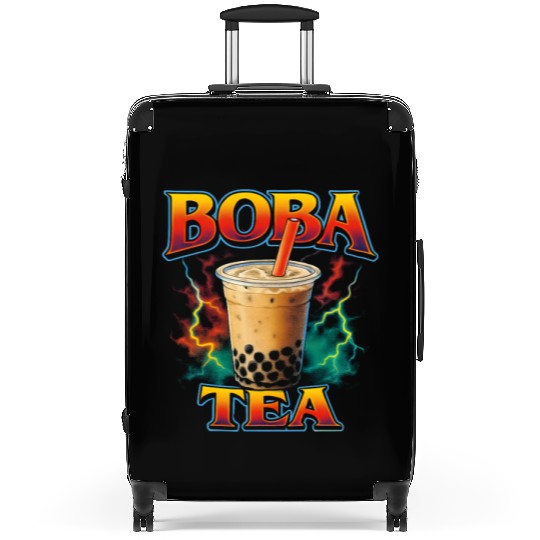 Boba Tea Favorite Food Funny Weird 90s Boba Tea Suitcases